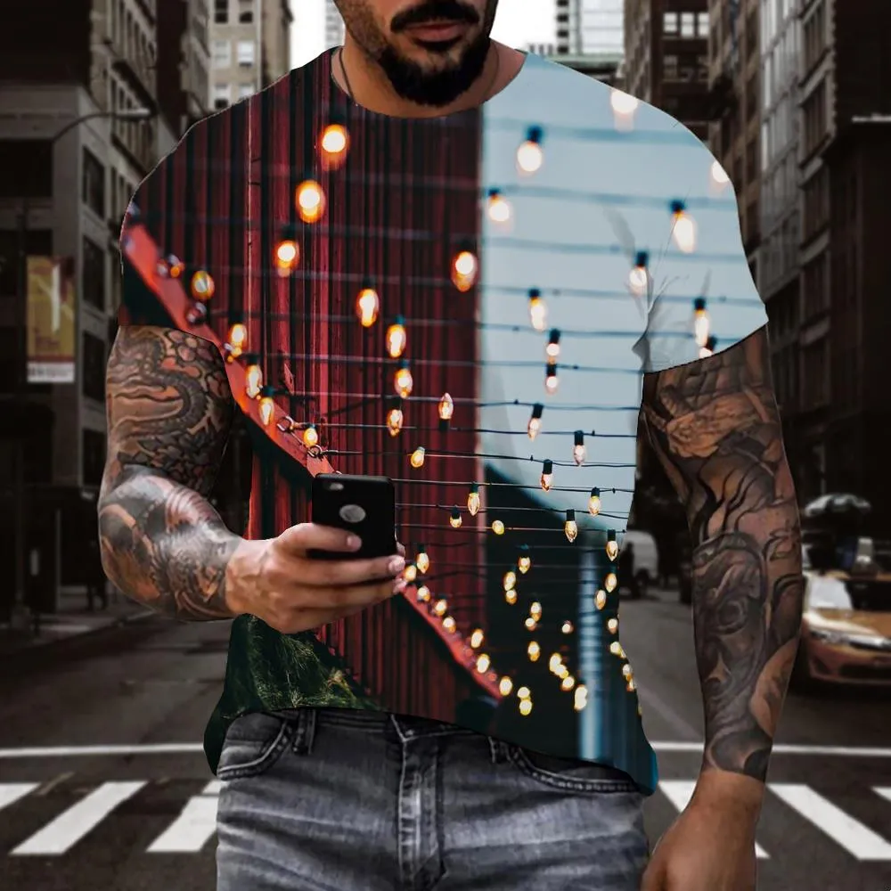 street lighting tshirts tee top festival Cool men art costume Christmas