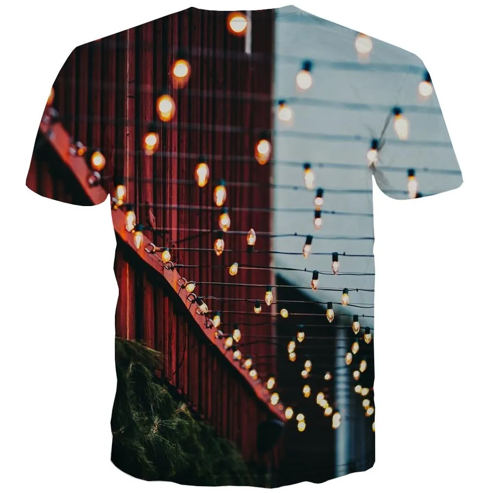 street lighting tshirts tee top festival Cool men art costume Christmas