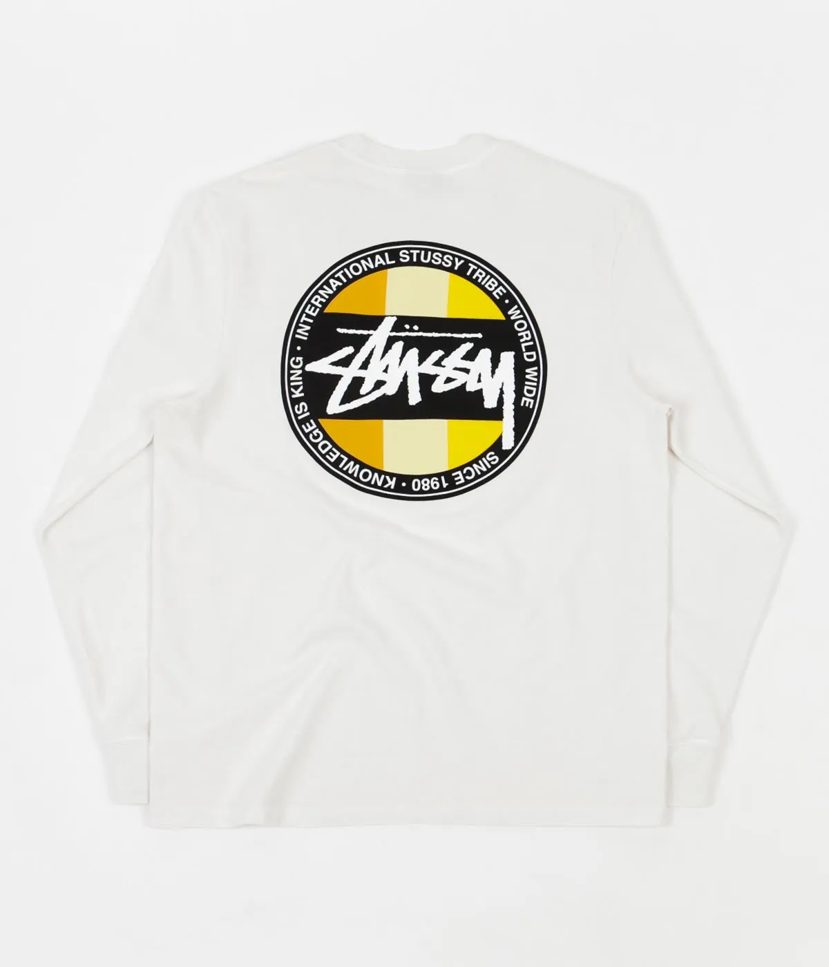 Stussy Classic Dot Pigment Dyed Long Sleeve T-Shirt - Natural
