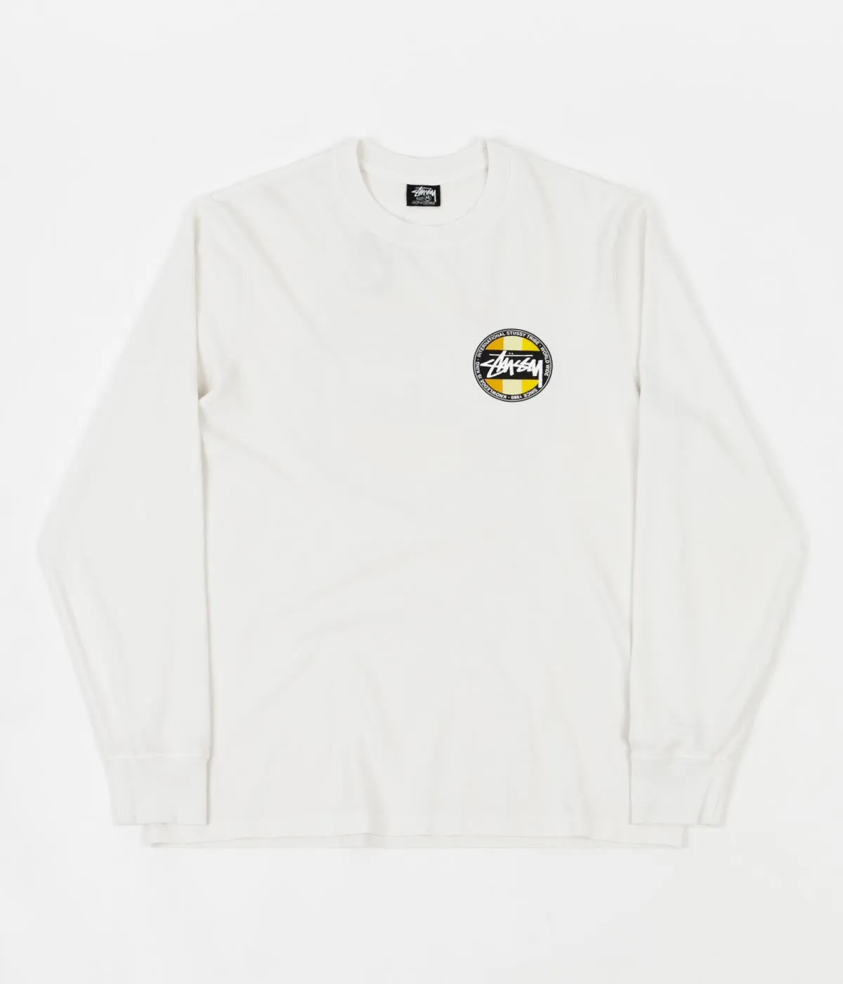 Stussy Classic Dot Pigment Dyed Long Sleeve T-Shirt - Natural
