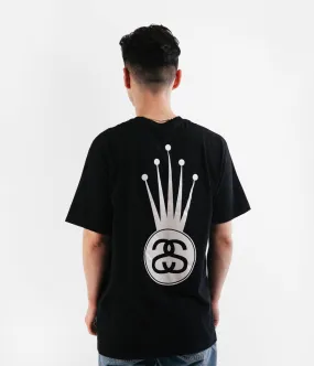 Stussy Crown Link T-Shirt - Black