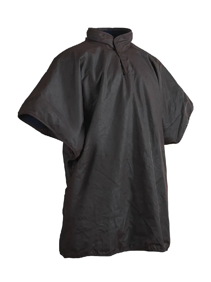 Styx Mill Oilskin Wool Lined Poncho - Brown