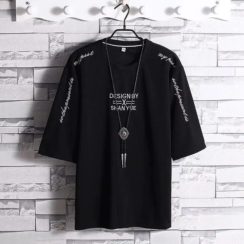 Summer Korean Hip Hop Tshirt Streetwear Tops Casual Oversized Zipper T-shirt Men&#39;s Clothing Cool Loose Punk Japan T Shirts Male