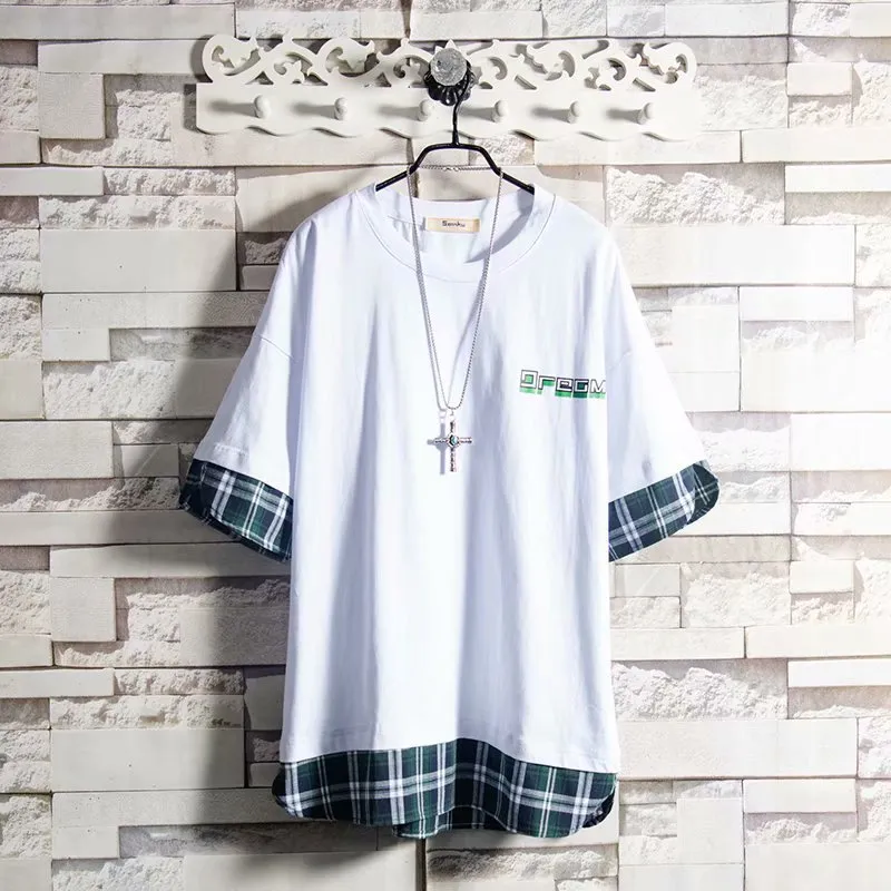 Summer Korean Hip Hop Tshirt Streetwear Tops Casual Oversized Zipper T-shirt Men&#39;s Clothing Cool Loose Punk Japan T Shirts Male
