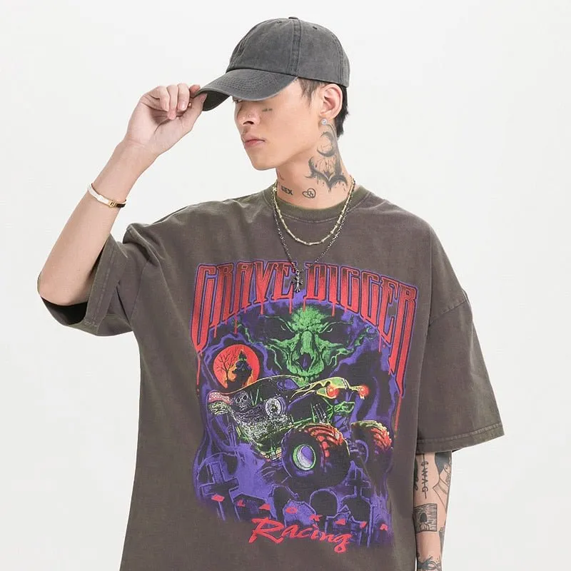 T-Shirt Devil Racing Harajuku