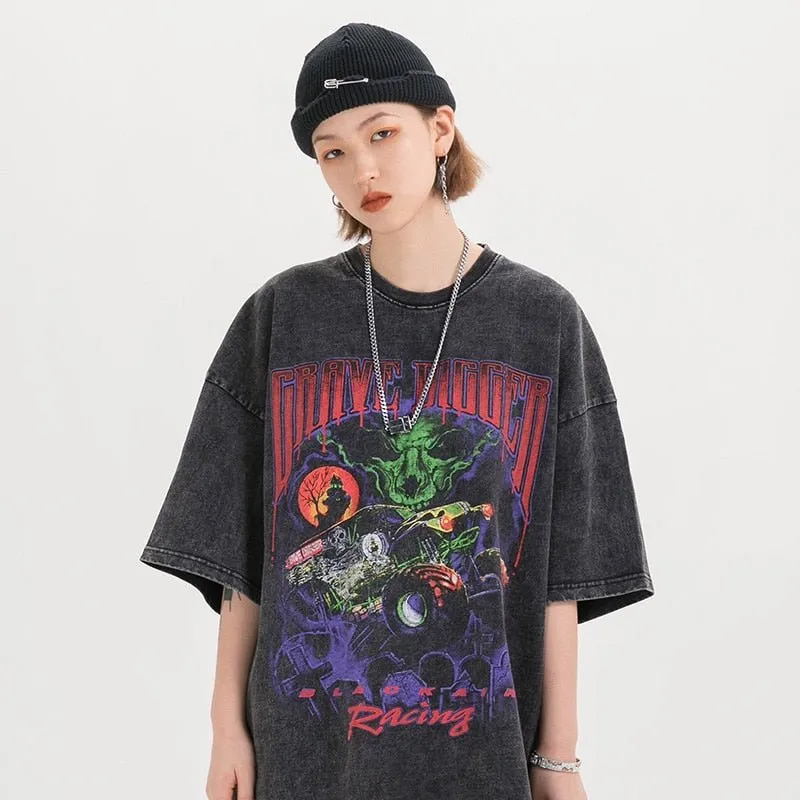 T-Shirt Devil Racing Harajuku