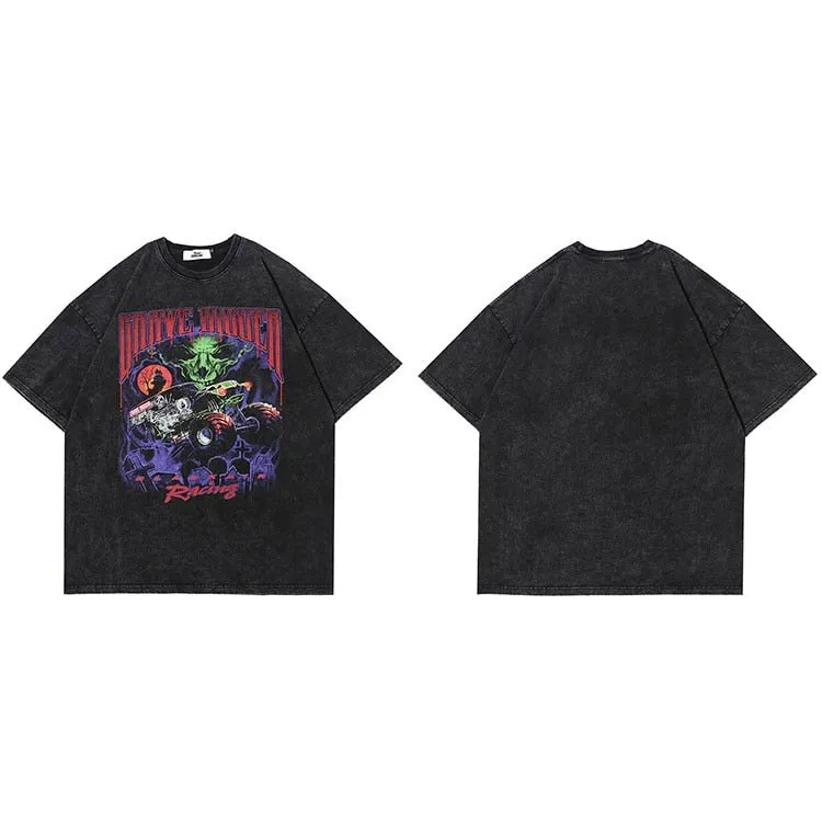 T-Shirt Devil Racing Harajuku