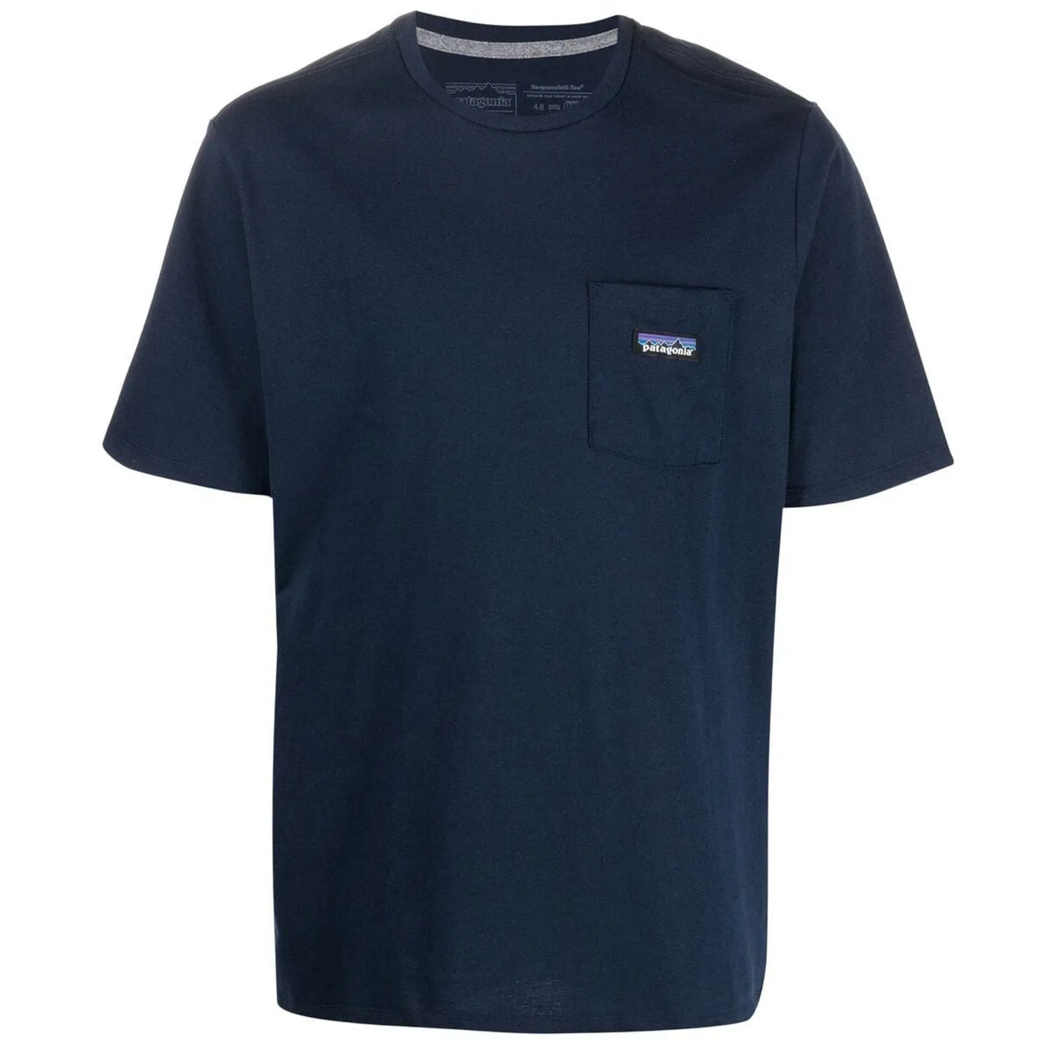 T-Shirt Patagonia P-6 Label Pocket Responsibili - Blu