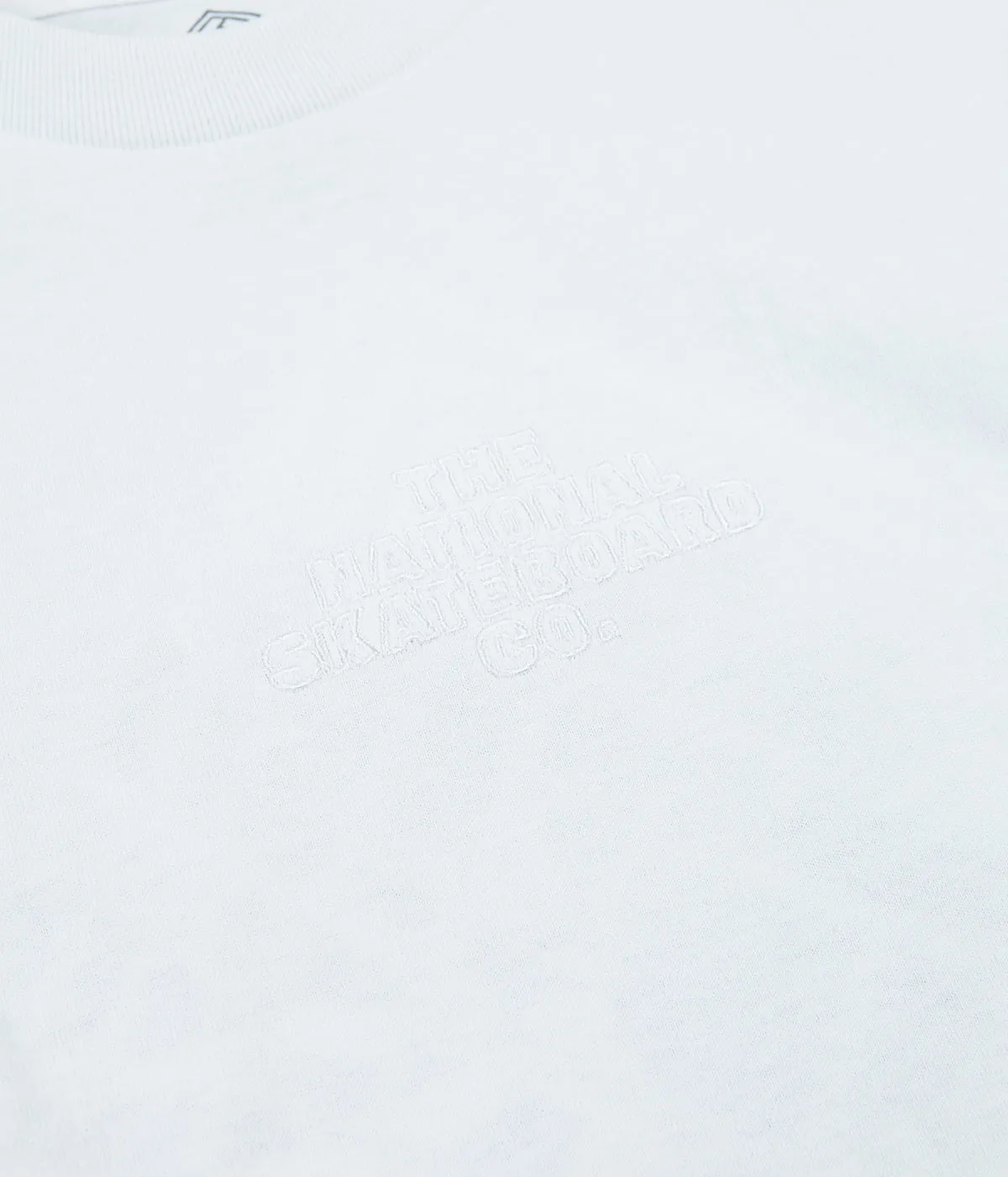 The National Skateboard Co Classic Logo Long Sleeve T-Shirt - White