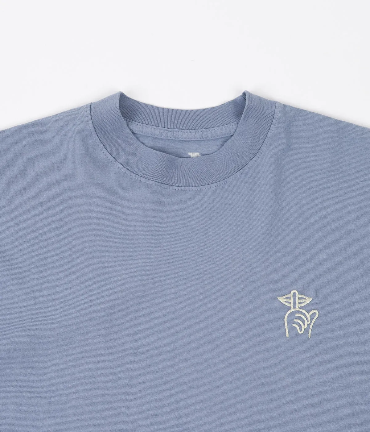 The Quiet Life Shhh Embroidery T-Shirt - Ocean