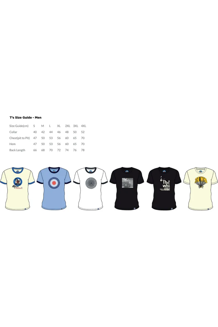 The Who x Modfather Clothing - TW/3013 Exclusive Black Spiral Ecru - T-Shirt
