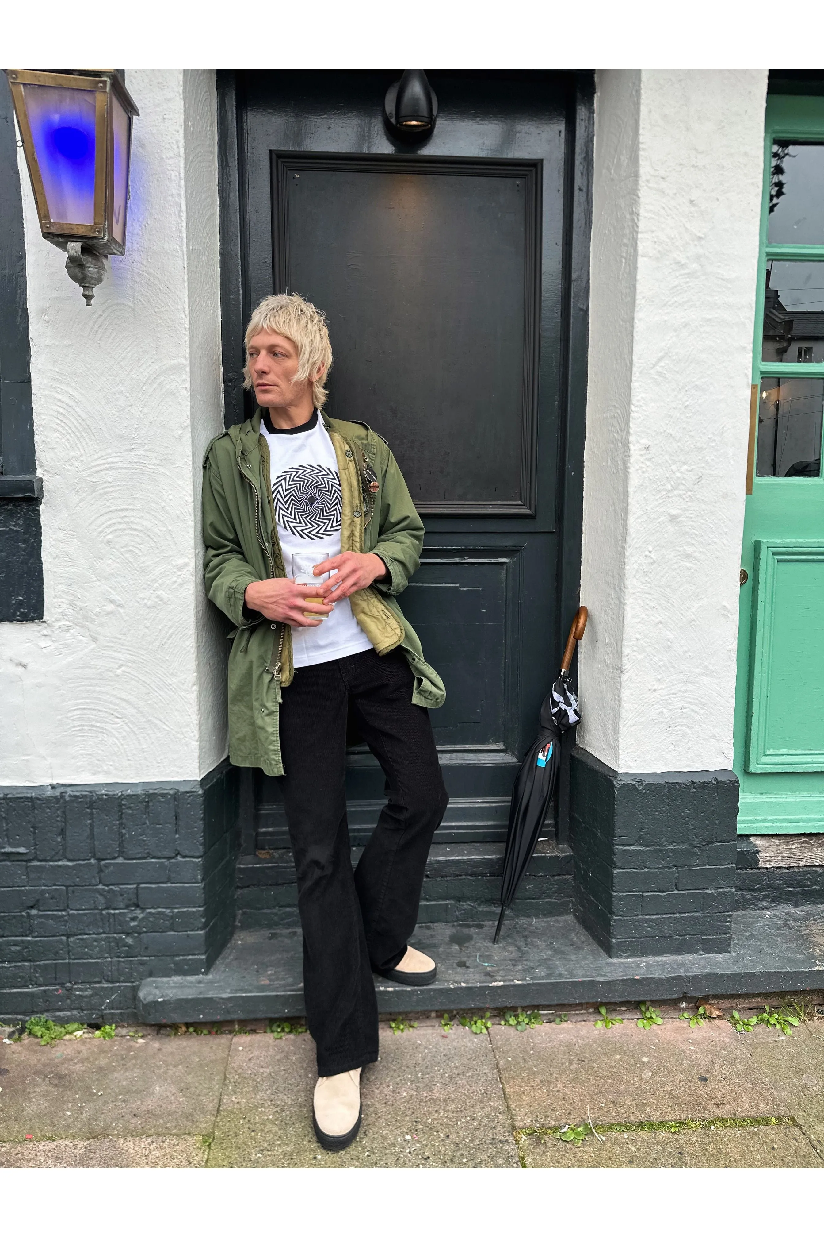 The Who x Modfather Clothing - TW/3013 Exclusive Black Spiral Ecru - T-Shirt