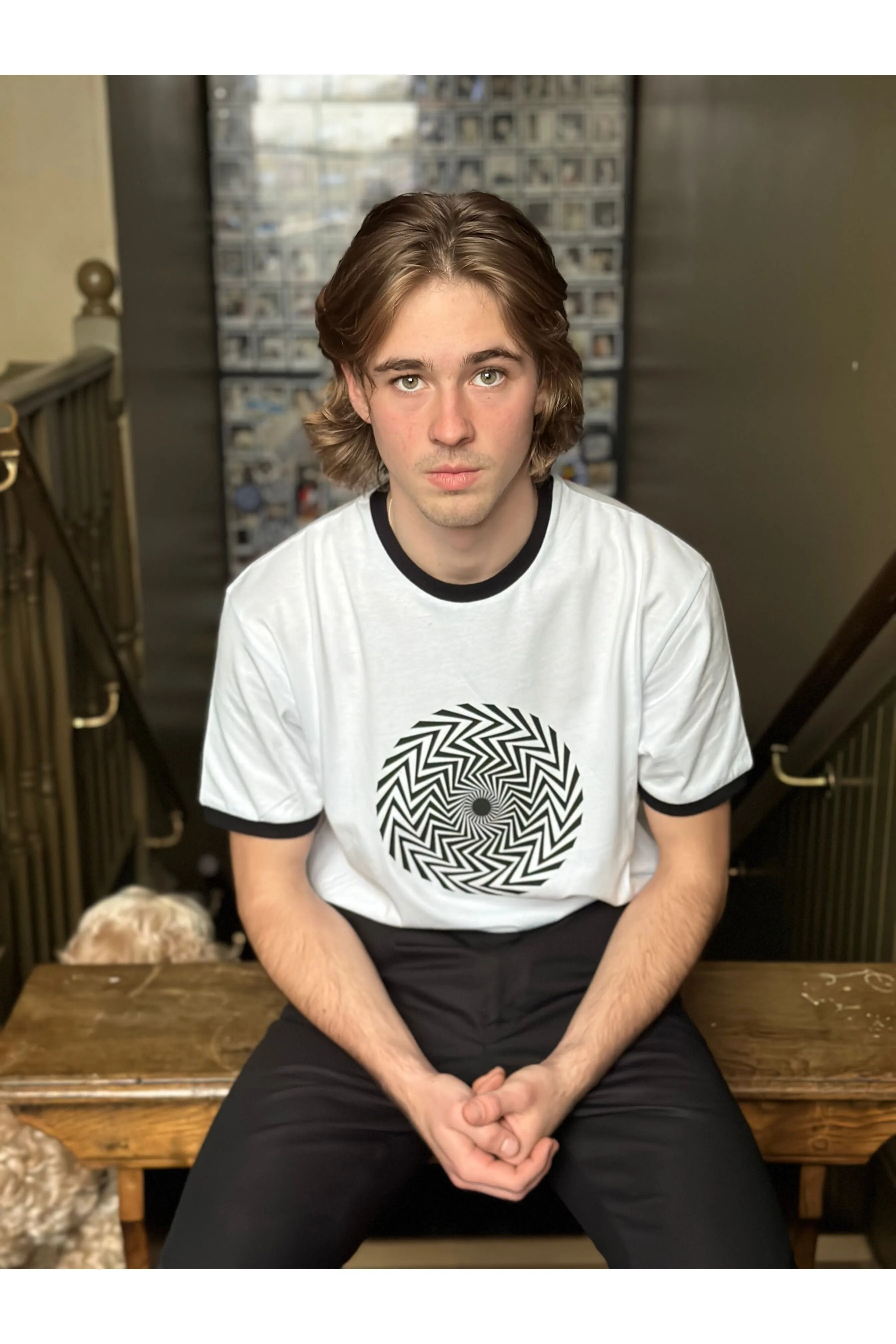 The Who x Modfather Clothing - TW/3013 Exclusive Black Spiral Ecru - T-Shirt