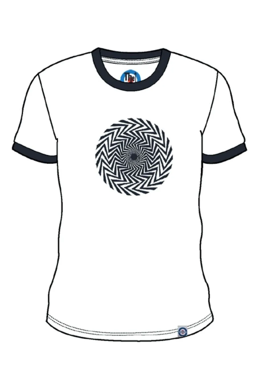 The Who x Modfather Clothing - TW/3013 Exclusive Black Spiral Ecru - T-Shirt