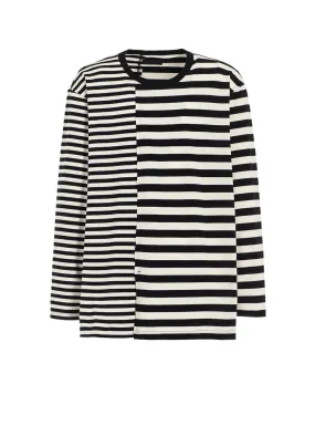 THIN STRIPE   THICK STRIPE SHIFTING LONG SLEEVE T-SHIRT