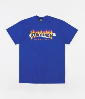 Thrasher Ripped T-Shirt - Royal Blue