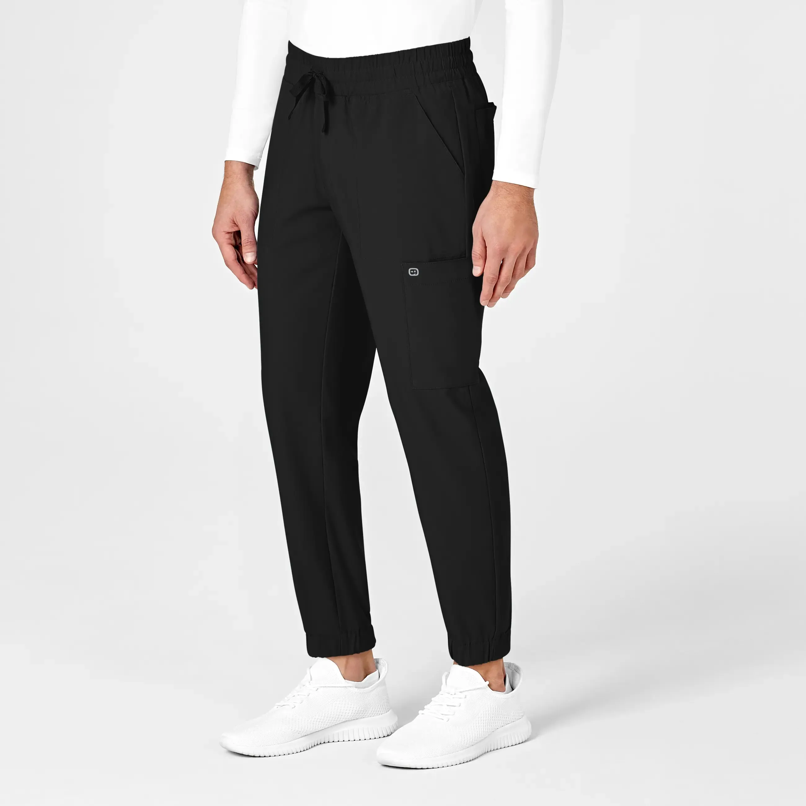 Wink Men's W123 Cargo Jogger Scrub Pant - Black