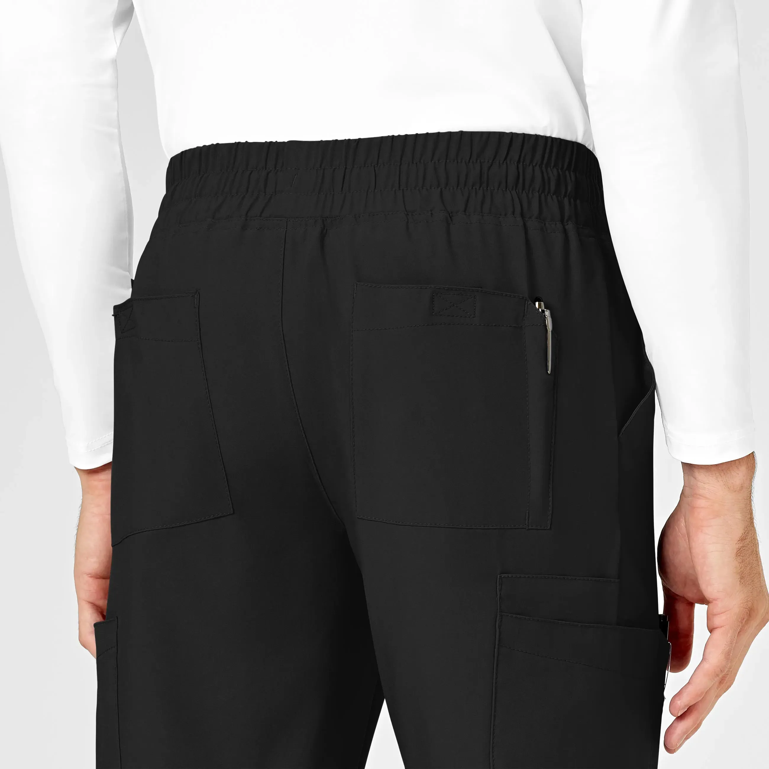 Wink Men's W123 Cargo Jogger Scrub Pant - Black