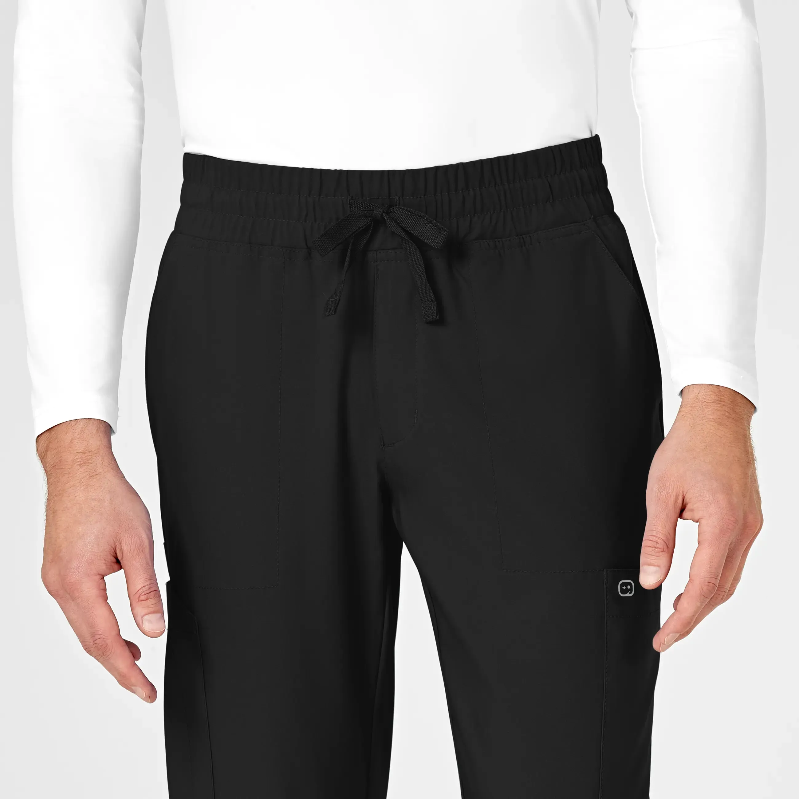 Wink Men's W123 Cargo Jogger Scrub Pant - Black