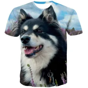 Wolf T-shirt Men Animal Tshirts Cool Terror T-shirts 3d Funny Tshirt Anime Halloween T shirts Funny Short Sleeve Punk Rock Men