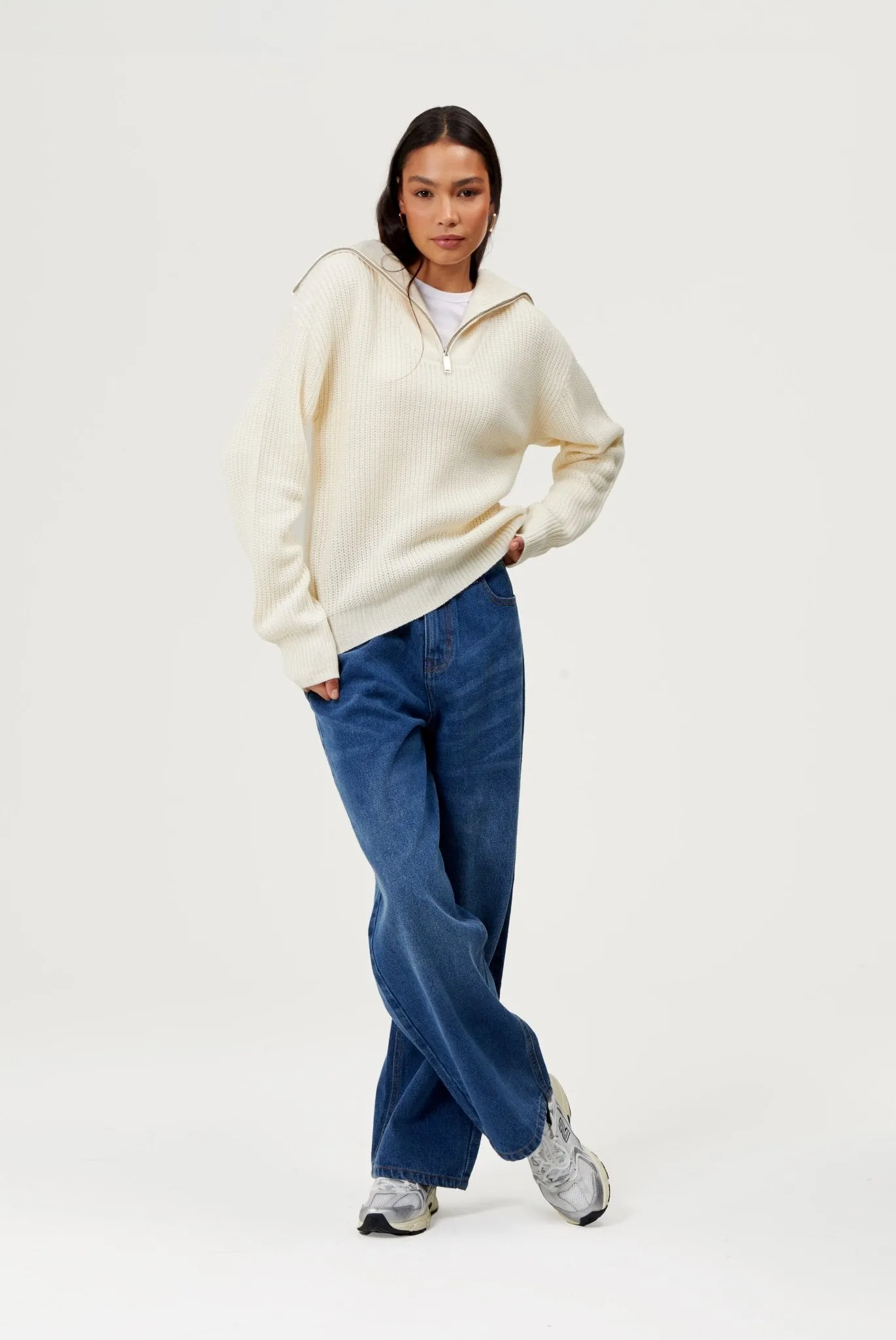 Women's 'THURYNN' Funnel Knit | ECRU