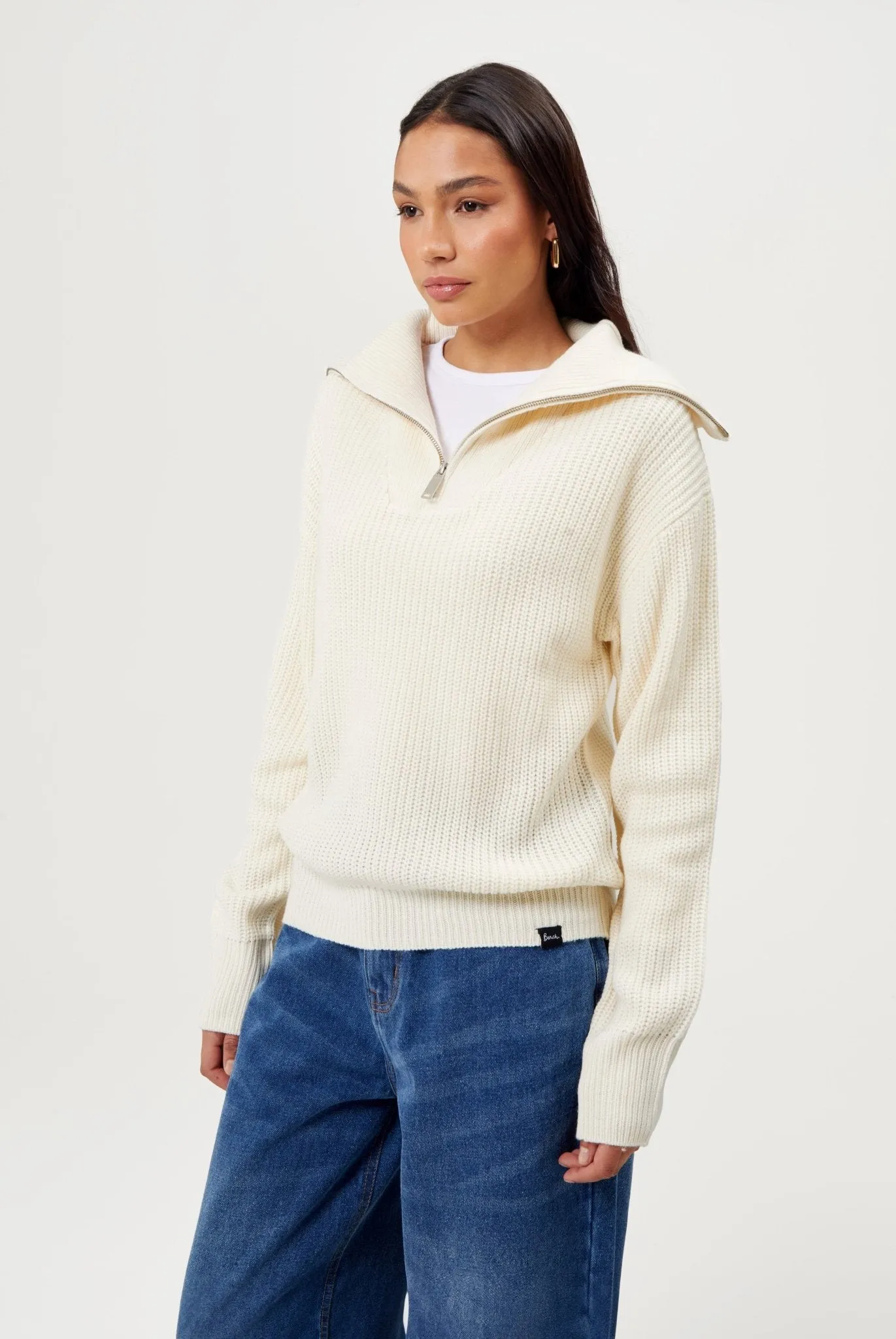 Women's 'THURYNN' Funnel Knit | ECRU