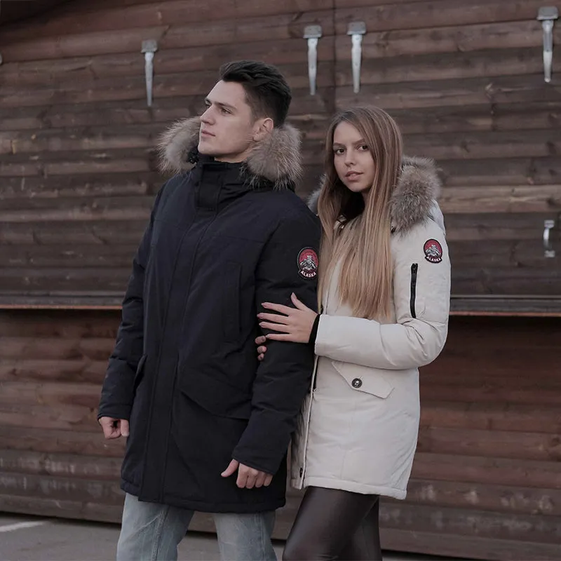 Women's Winter Casual Warm Padded Parka With Raccoon Fur