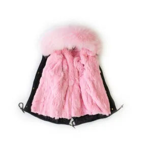 Women's Winter Casual Warm Thick Short Parka With Raccoon Fur