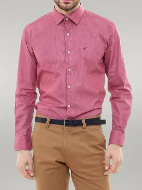 WSS Slim Fit Burgundy Long Sleeve Men's Shirt  - Singen