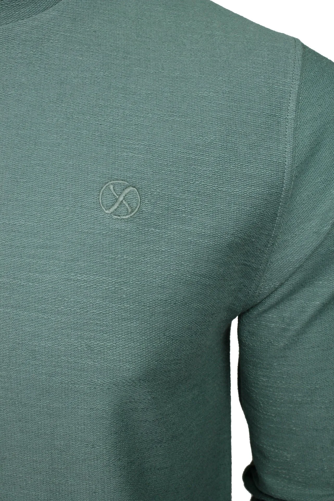 Xact Men's Collarless Grandad Henley T-Shirt, Long Sleeve, 100% Cotton, 200 GSM