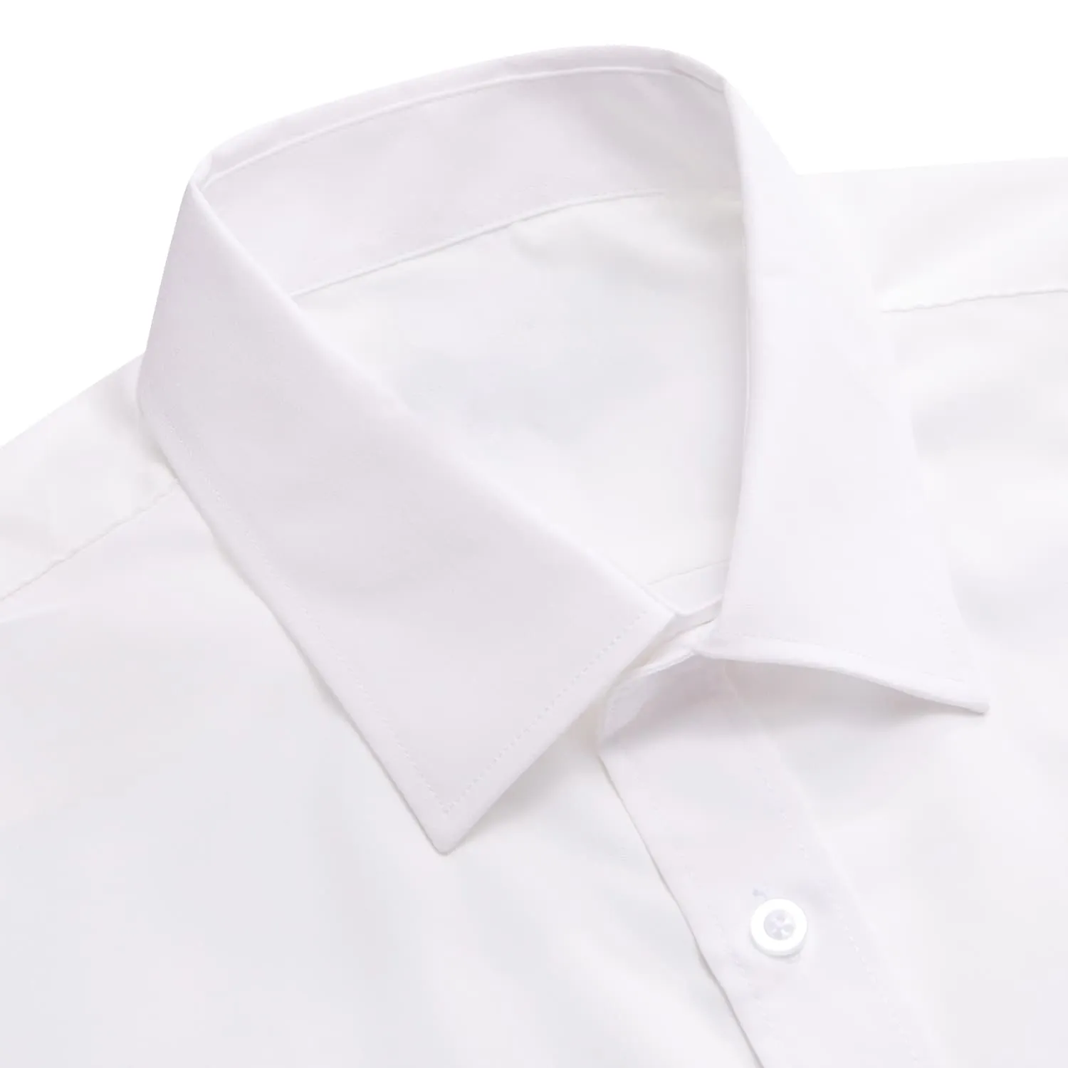 YourTies White Solid Long Sleeve Shirt with Gold White Paisley Silk Tie for Men