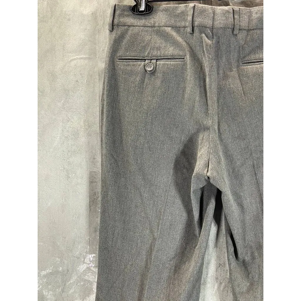 ZARA MAN Men's Heathered Gray Flat-Front Dress Pants SZ 32